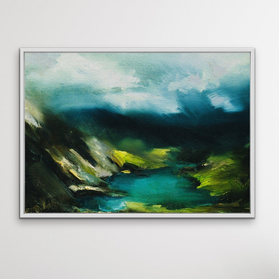 Disappearing Tarn – Original Painted Mountain Landscape Tasmania Hobart Canvas Print - I Heart Wall Art