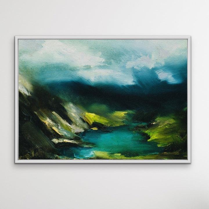 Disappearing Tarn – Original Painted Mountain Landscape Tasmania Hobart Canvas Print - I Heart Wall Art