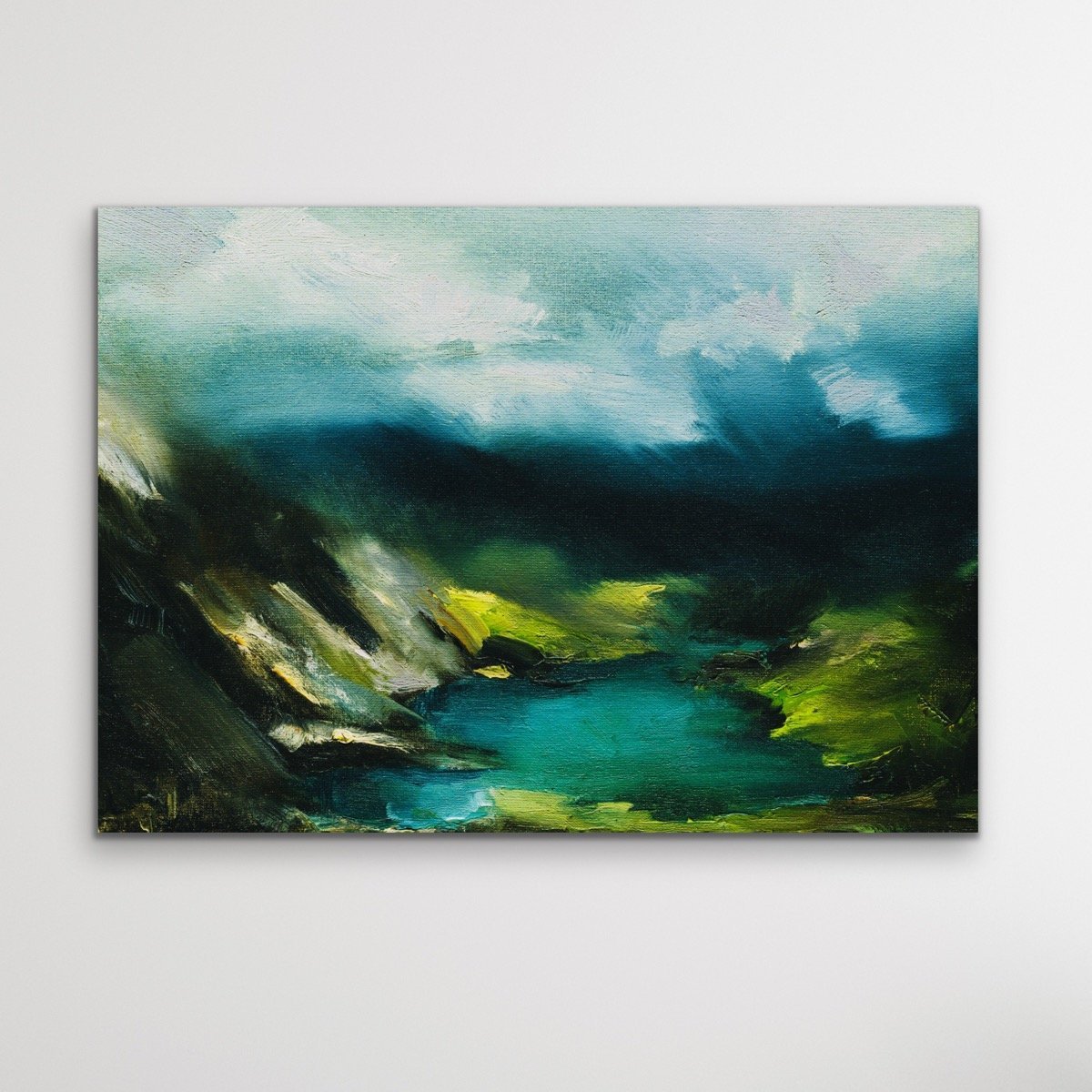 Disappearing Tarn – Original Painted Mountain Landscape Tasmania Hobart Canvas Print - I Heart Wall Art