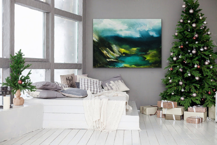 Disappearing Tarn – Original Painted Mountain Landscape Tasmania Hobart Canvas Print - I Heart Wall Art
