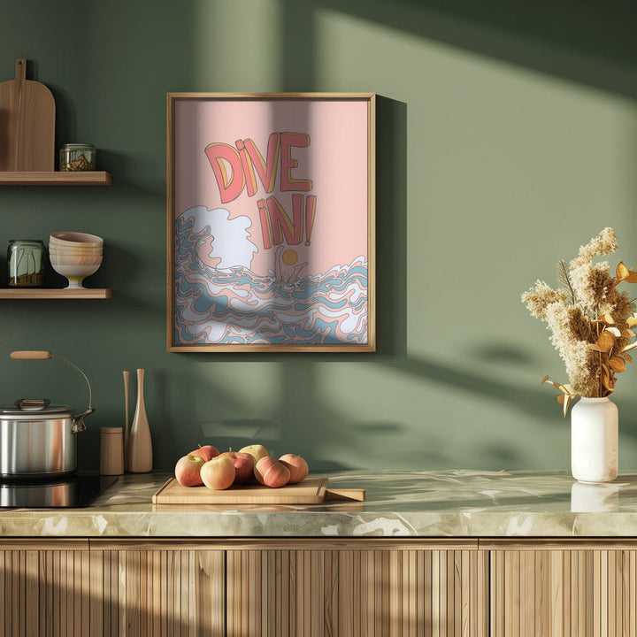 Dive in! - Stretched Canvas, Poster or Fine Art Print I Heart Wall Art