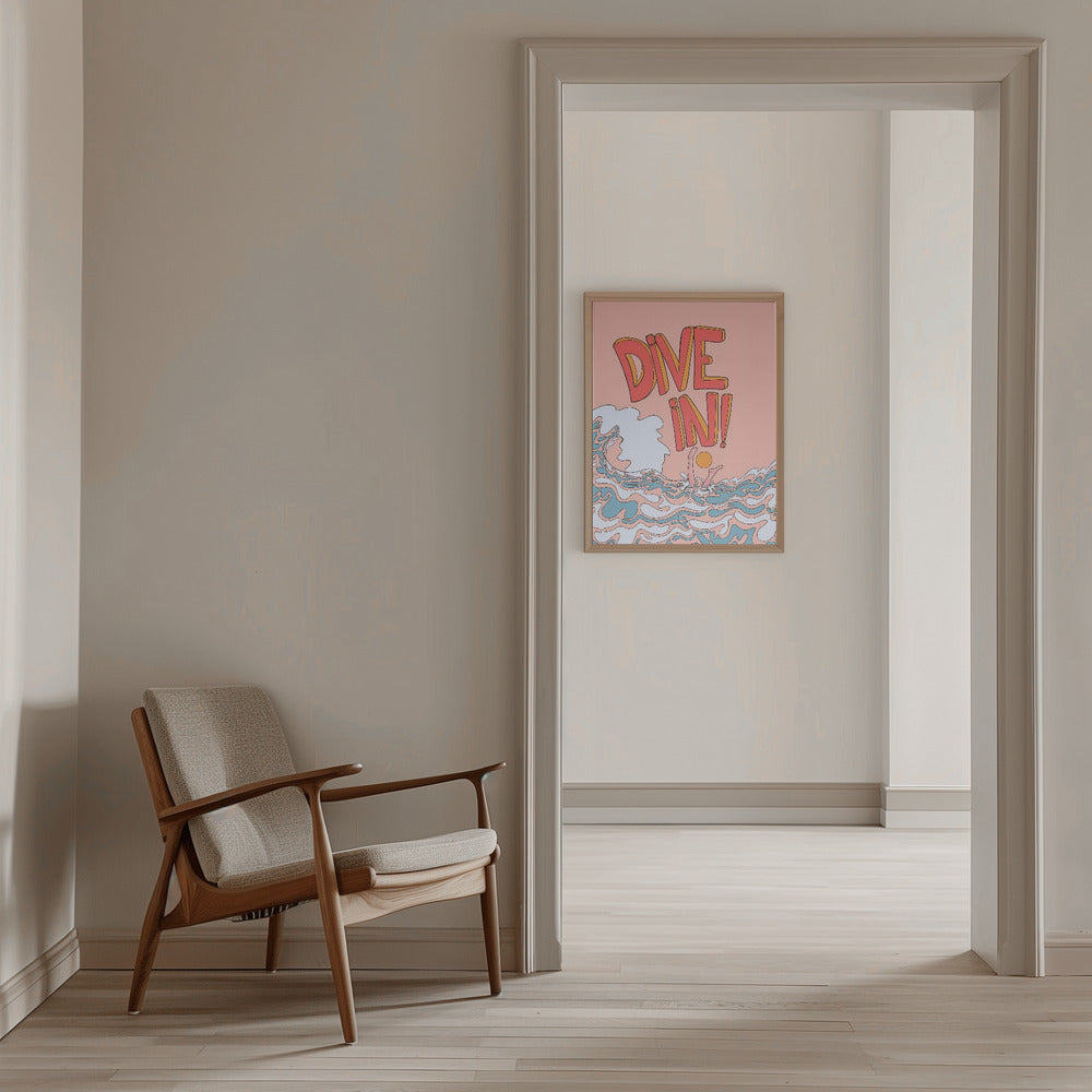 Dive in! - Stretched Canvas, Poster or Fine Art Print I Heart Wall Art