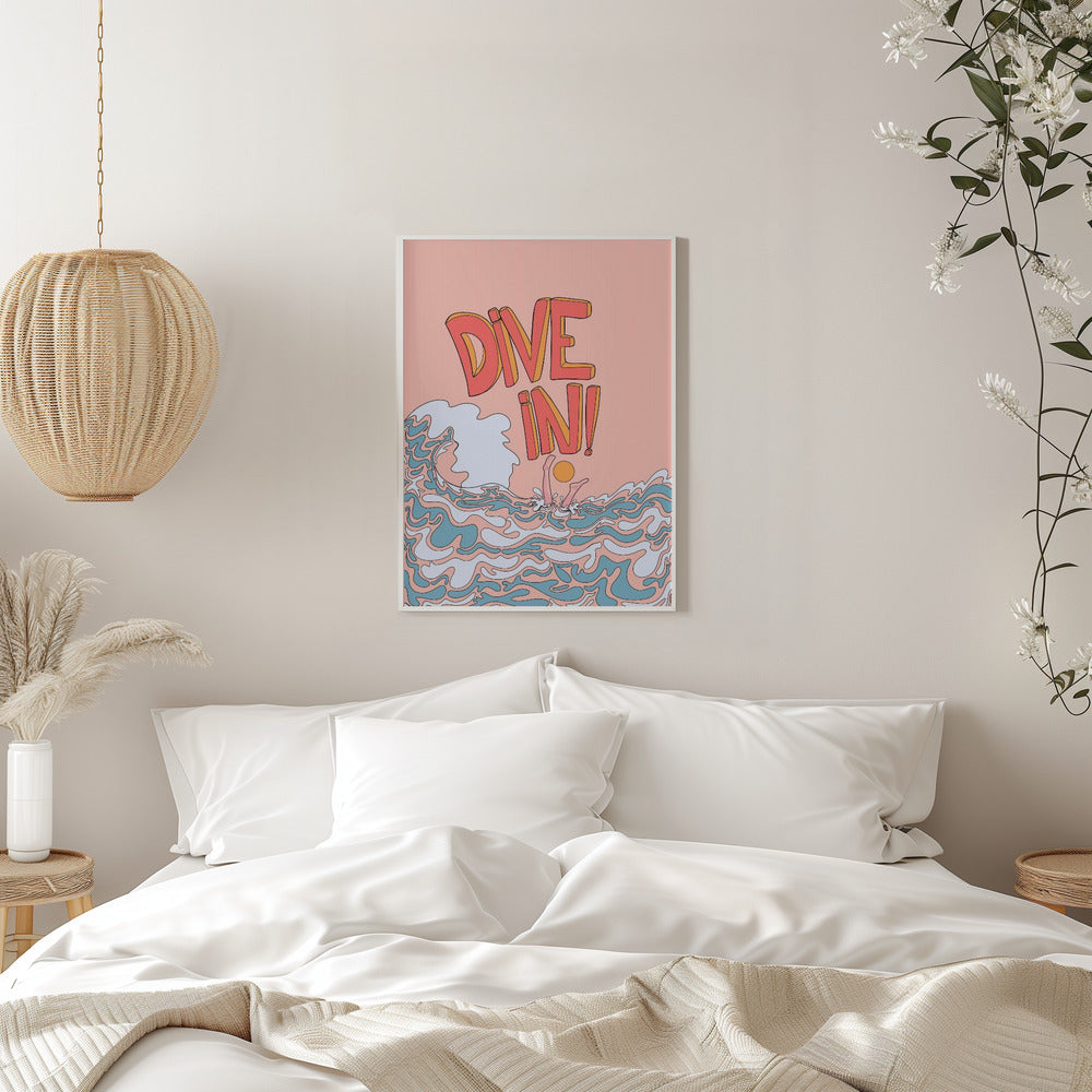 Dive in! - Stretched Canvas, Poster or Fine Art Print I Heart Wall Art