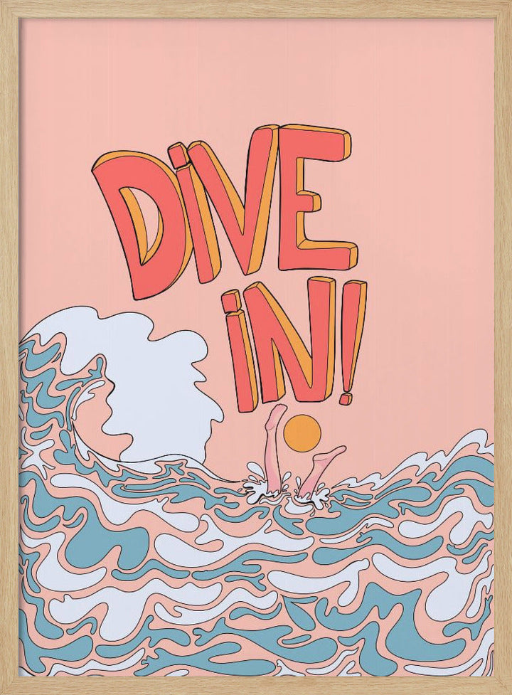Dive in! - Stretched Canvas, Poster or Fine Art Print I Heart Wall Art