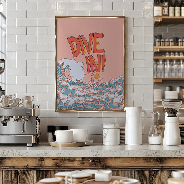 Dive in! - Stretched Canvas, Poster or Fine Art Print I Heart Wall Art