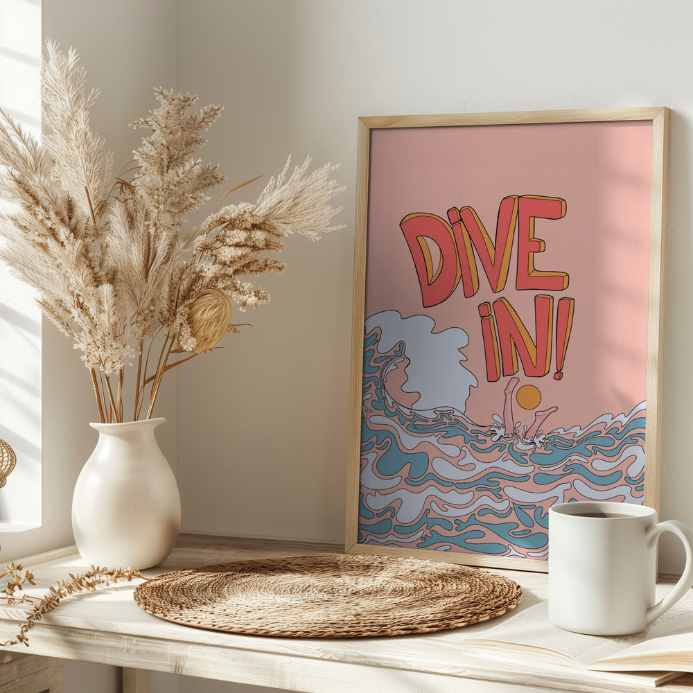 Dive in! - Stretched Canvas, Poster or Fine Art Print I Heart Wall Art