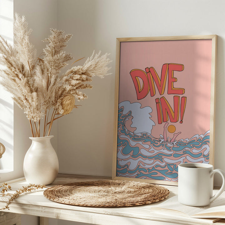 Dive in! - Stretched Canvas, Poster or Fine Art Print I Heart Wall Art