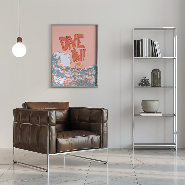 Dive in! - Stretched Canvas, Poster or Fine Art Print I Heart Wall Art
