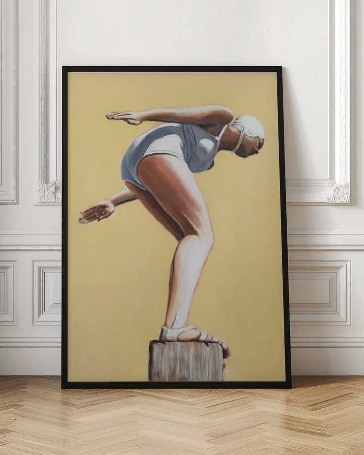 Diver On Post - Stretched Canvas, Poster or Fine Art Print I Heart Wall Art