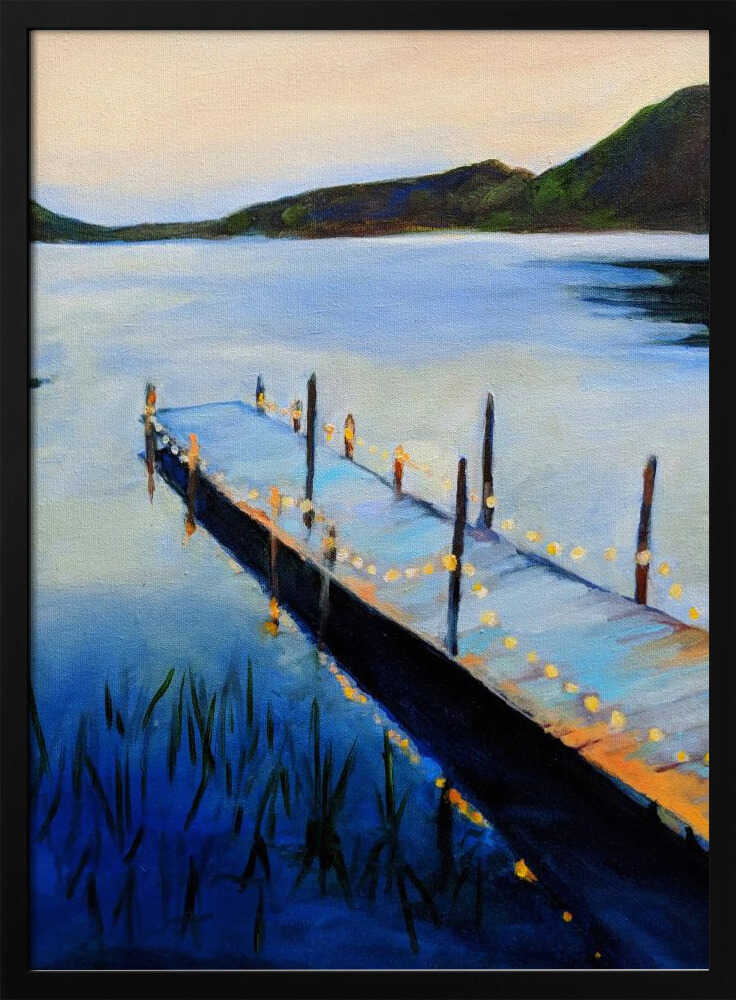 Dock and Lake 12x16 - Stretched Canvas, Poster or Fine Art Print - I Heart Wall Art - Poster Print, Canvas Print or Framed Art Print