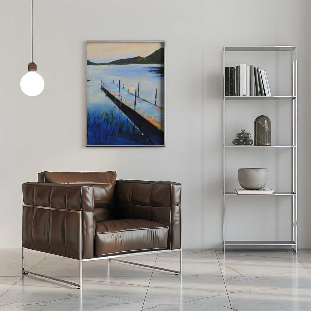 Dock and Lake 12x16 - Stretched Canvas, Poster or Fine Art Print - I Heart Wall Art - Poster Print, Canvas Print or Framed Art Print