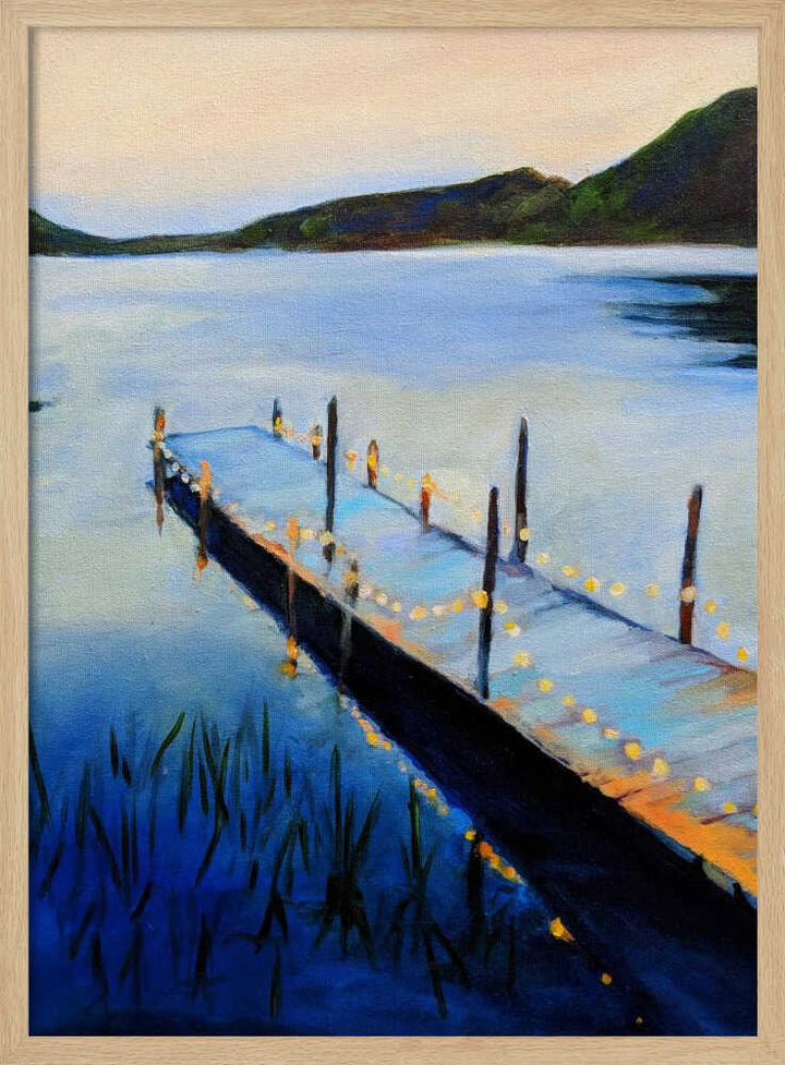 Dock and Lake 12x16 - Stretched Canvas, Poster or Fine Art Print - I Heart Wall Art - Poster Print, Canvas Print or Framed Art Print