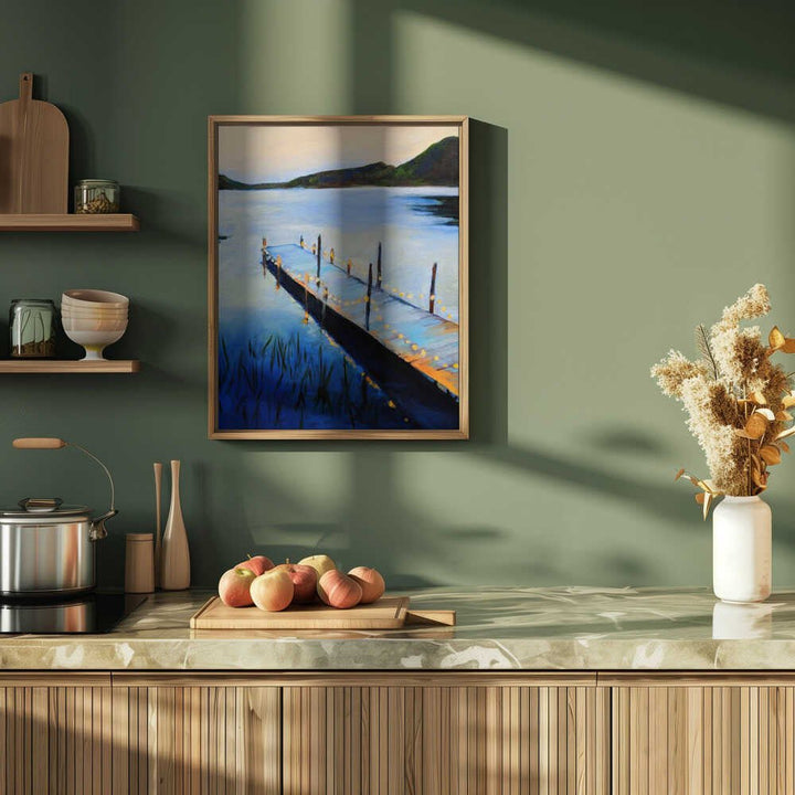 Dock and Lake 12x16 - Stretched Canvas, Poster or Fine Art Print - I Heart Wall Art - Poster Print, Canvas Print or Framed Art Print