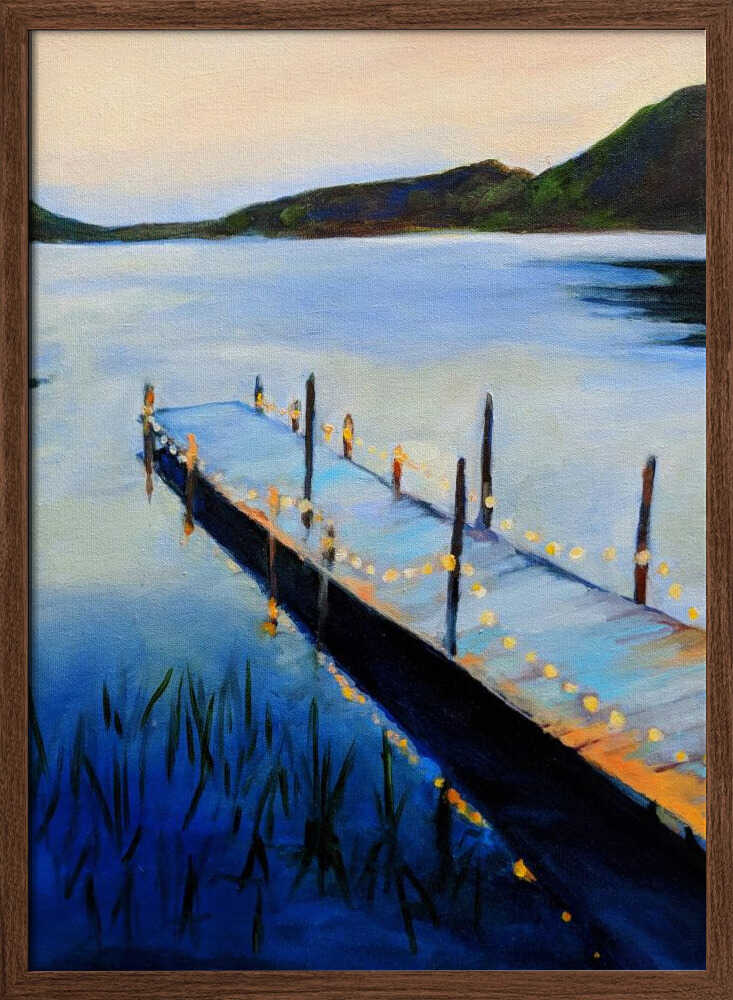 Dock and Lake 12x16 - Stretched Canvas, Poster or Fine Art Print - I Heart Wall Art - Poster Print, Canvas Print or Framed Art Print