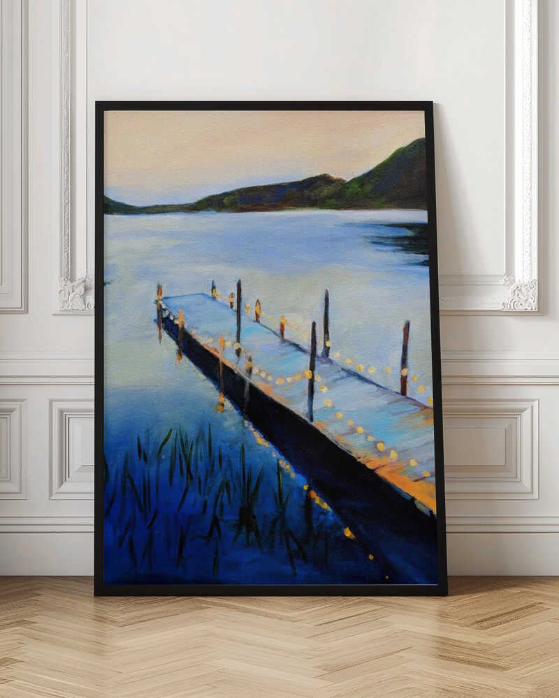 Dock and Lake 12x16 - Stretched Canvas, Poster or Fine Art Print - I Heart Wall Art - Poster Print, Canvas Print or Framed Art Print