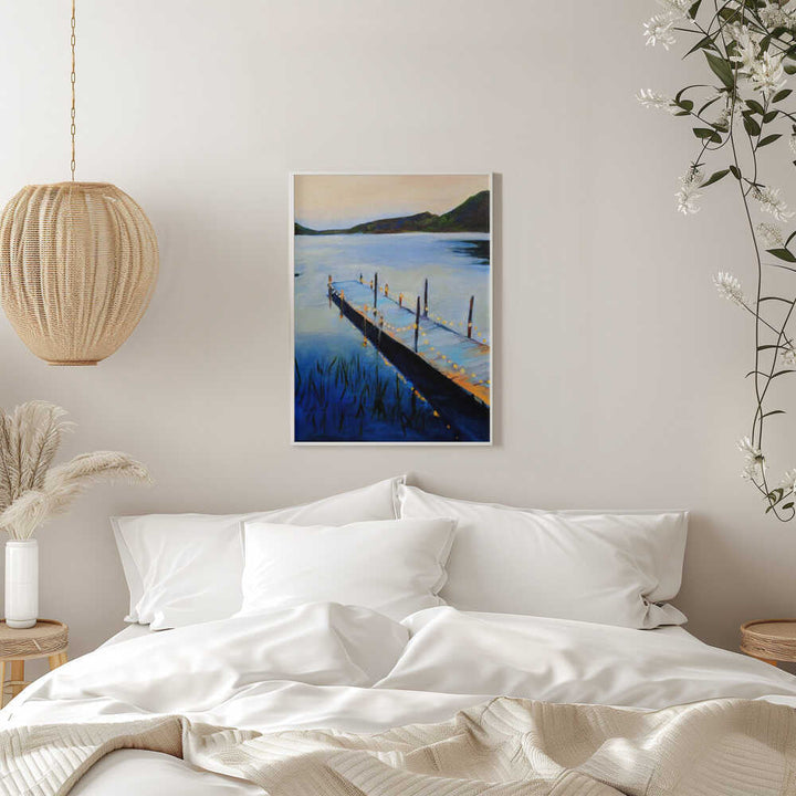Dock and Lake 12x16 - Stretched Canvas, Poster or Fine Art Print - I Heart Wall Art - Poster Print, Canvas Print or Framed Art Print