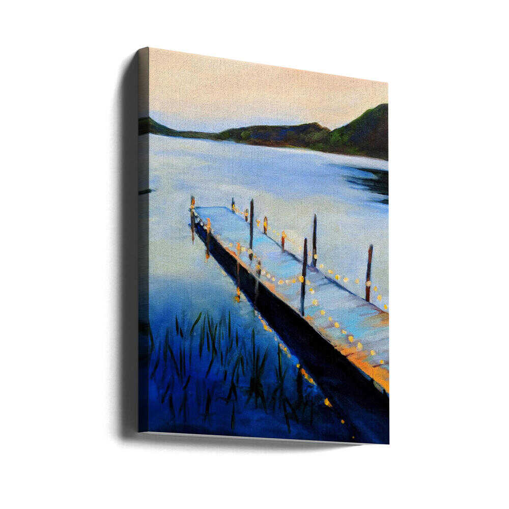 Dock and Lake 12x16 - Stretched Canvas, Poster or Fine Art Print - I Heart Wall Art - Poster Print, Canvas Print or Framed Art Print