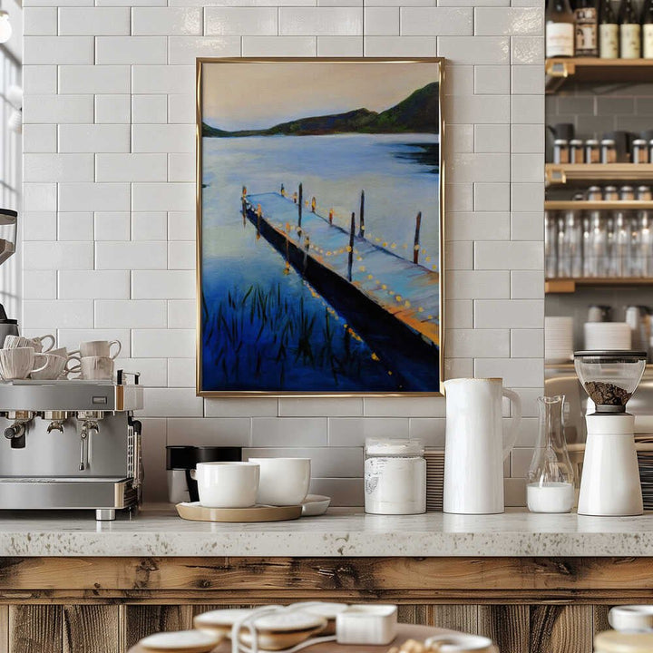 Dock and Lake 12x16 - Stretched Canvas, Poster or Fine Art Print - I Heart Wall Art - Poster Print, Canvas Print or Framed Art Print