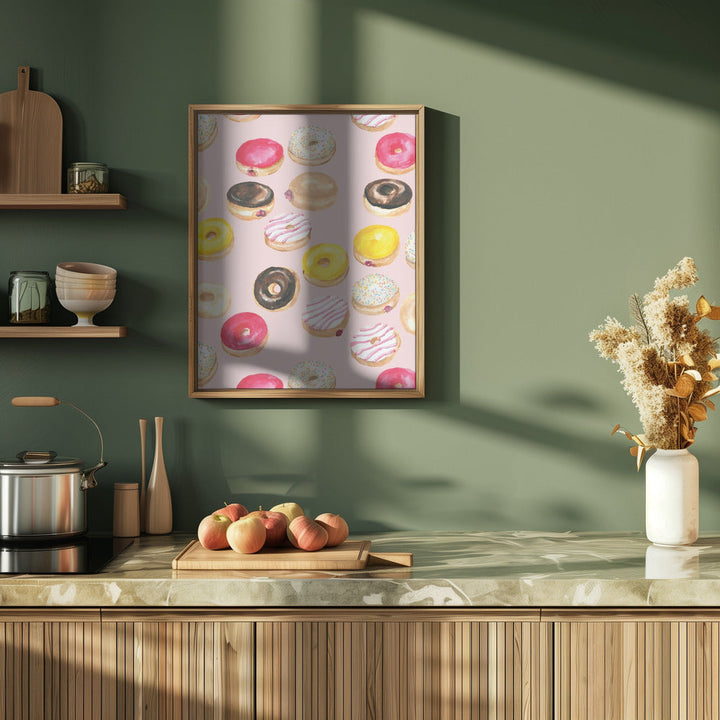 Donuts - Stretched Canvas, Poster or Fine Art Print I Heart Wall Art