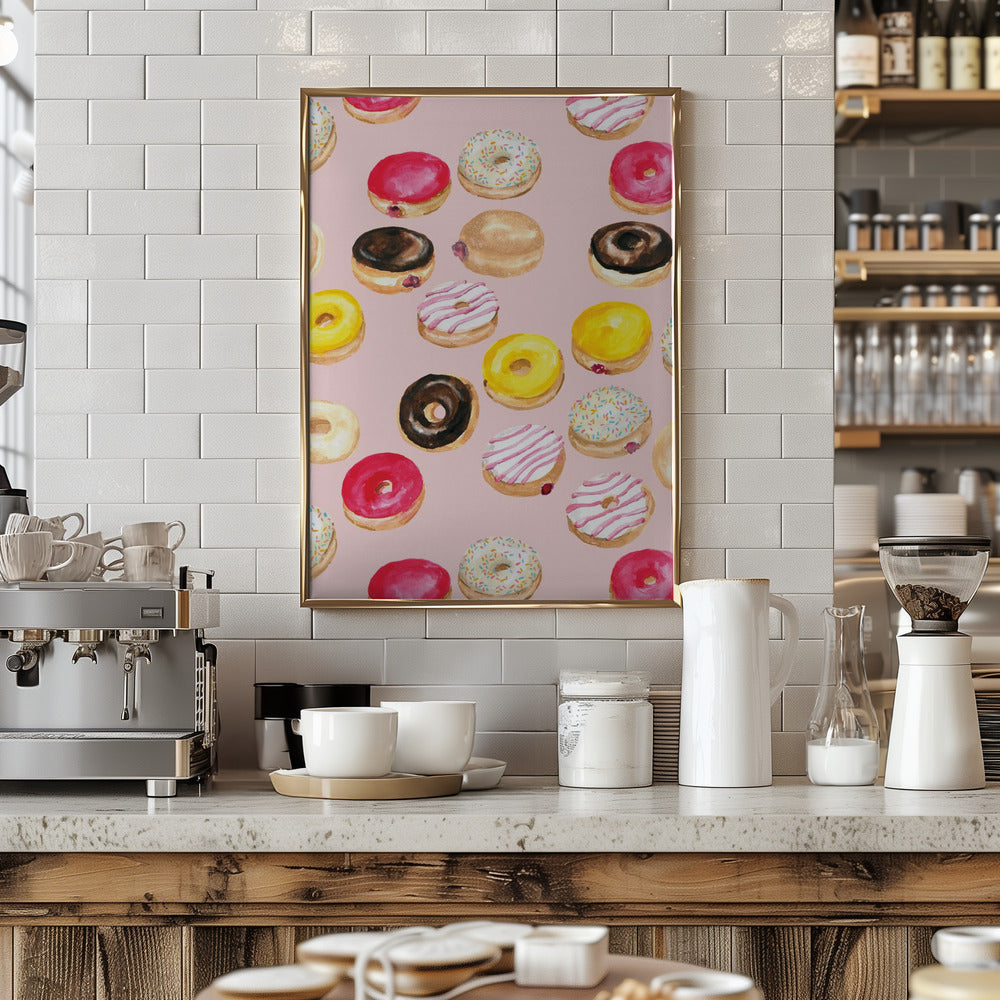 Donuts - Stretched Canvas, Poster or Fine Art Print I Heart Wall Art