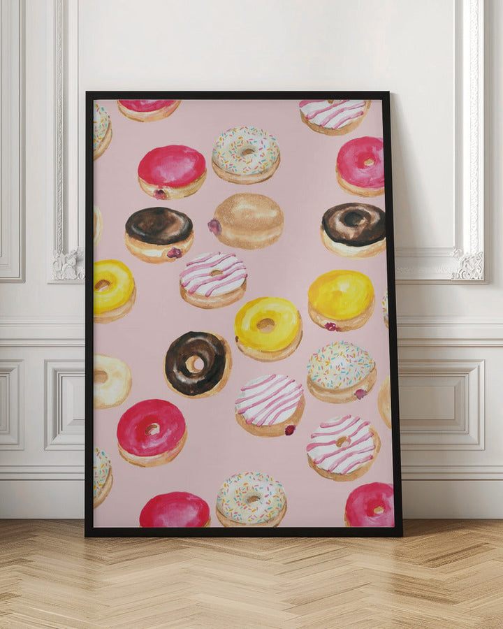 Donuts - Stretched Canvas, Poster or Fine Art Print I Heart Wall Art