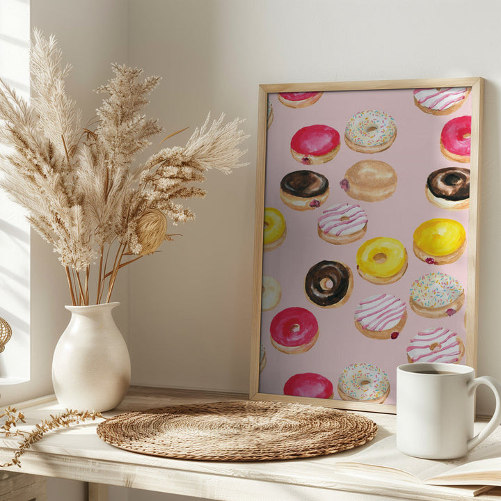 Donuts - Stretched Canvas, Poster or Fine Art Print I Heart Wall Art