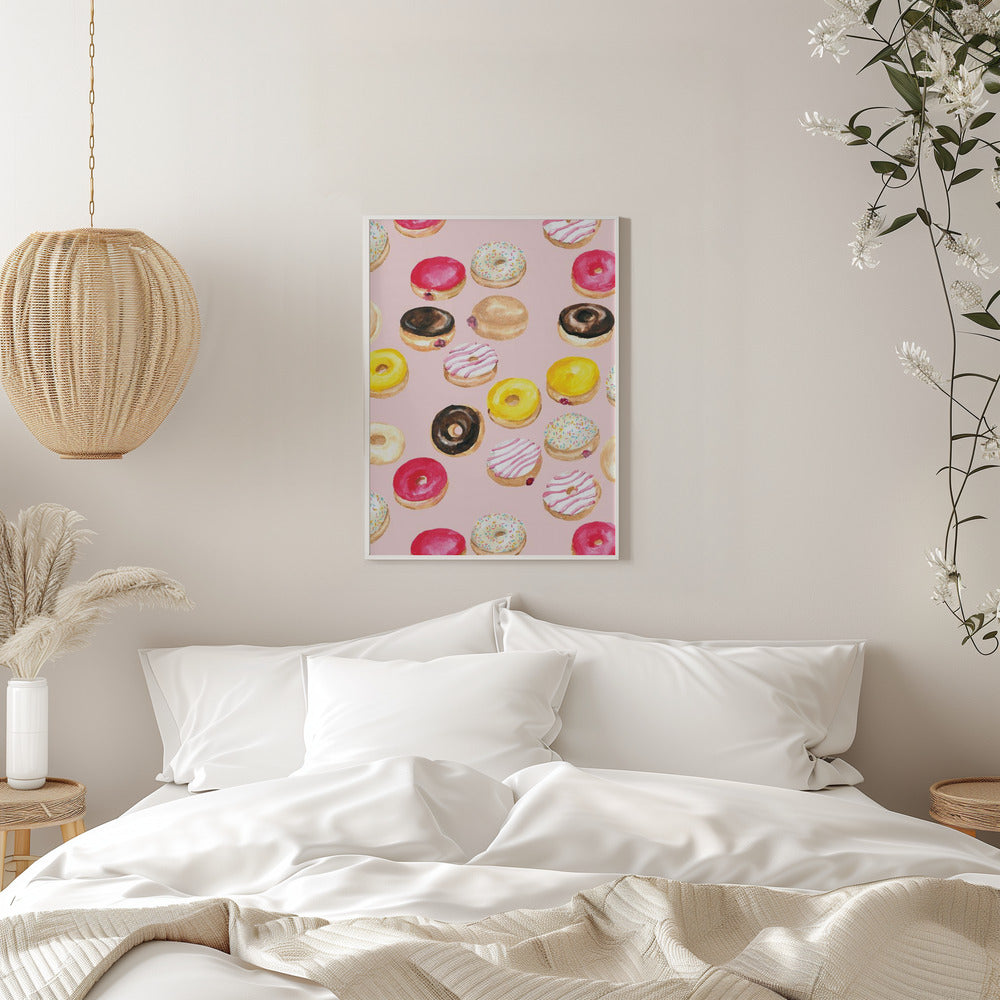 Donuts - Stretched Canvas, Poster or Fine Art Print I Heart Wall Art