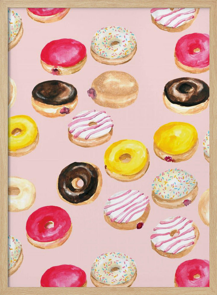 Donuts - Stretched Canvas, Poster or Fine Art Print I Heart Wall Art