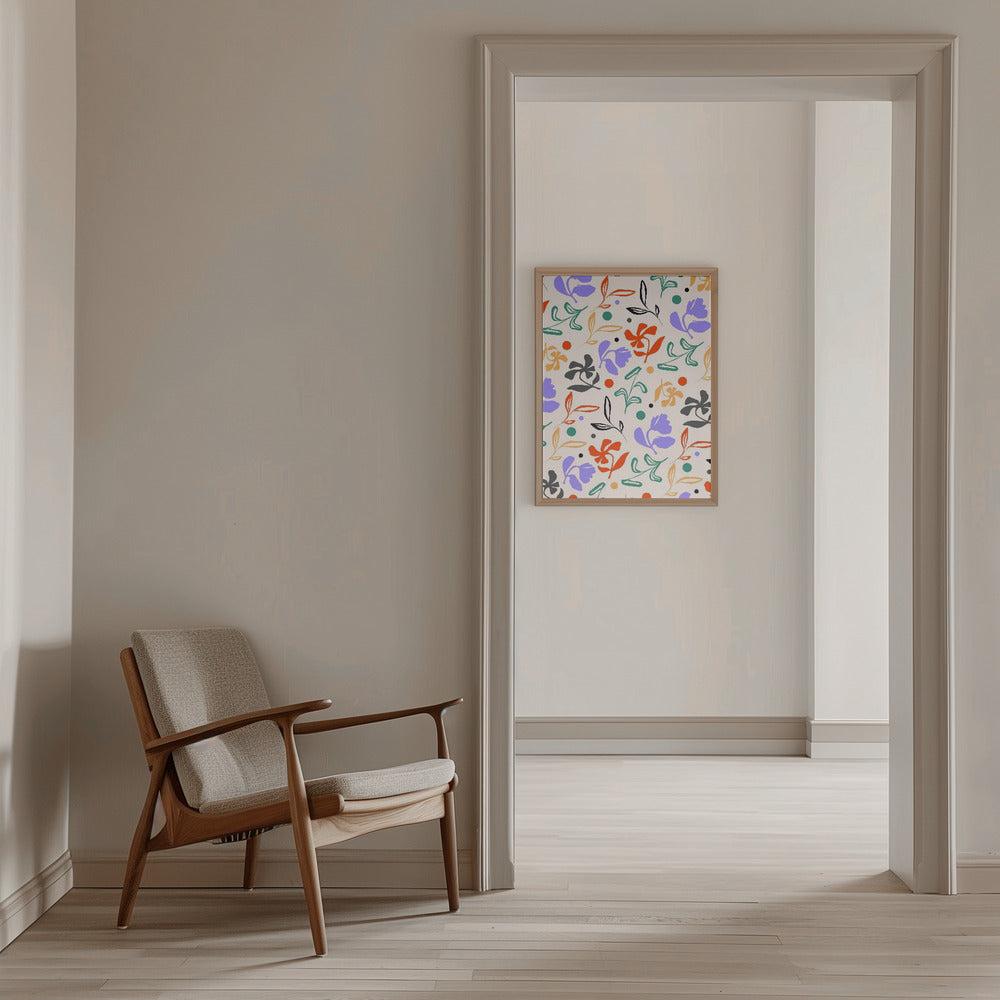 Doodle Garden - Stretched Canvas, Poster or Fine Art Print I Heart Wall Art