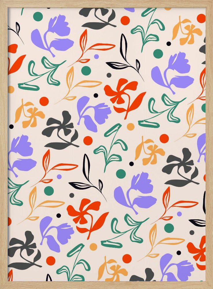 Doodle Garden - Stretched Canvas, Poster or Fine Art Print I Heart Wall Art