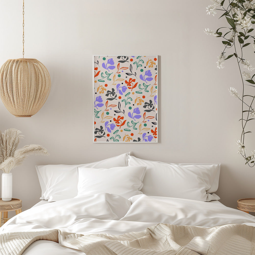 Doodle Garden - Stretched Canvas, Poster or Fine Art Print I Heart Wall Art