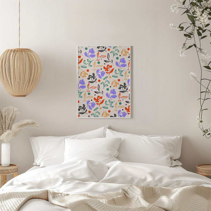Doodle Garden - Stretched Canvas, Poster or Fine Art Print I Heart Wall Art