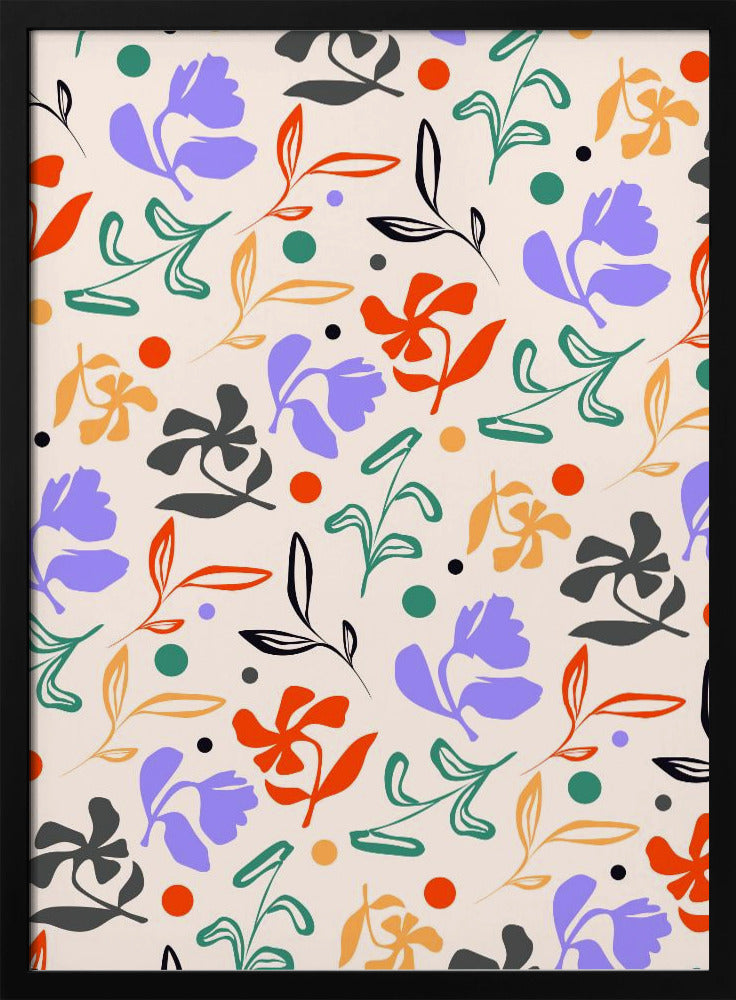 Doodle Garden - Stretched Canvas, Poster or Fine Art Print I Heart Wall Art