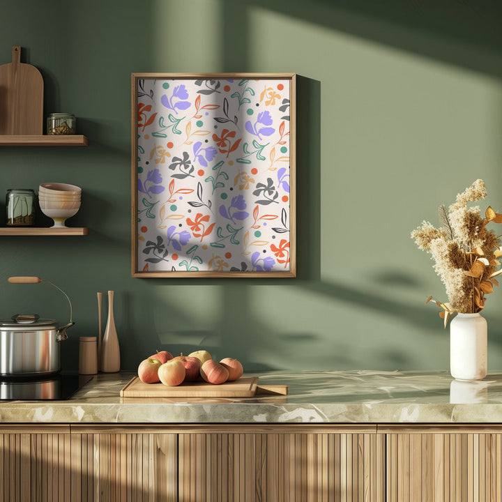 Doodle Garden - Stretched Canvas, Poster or Fine Art Print I Heart Wall Art