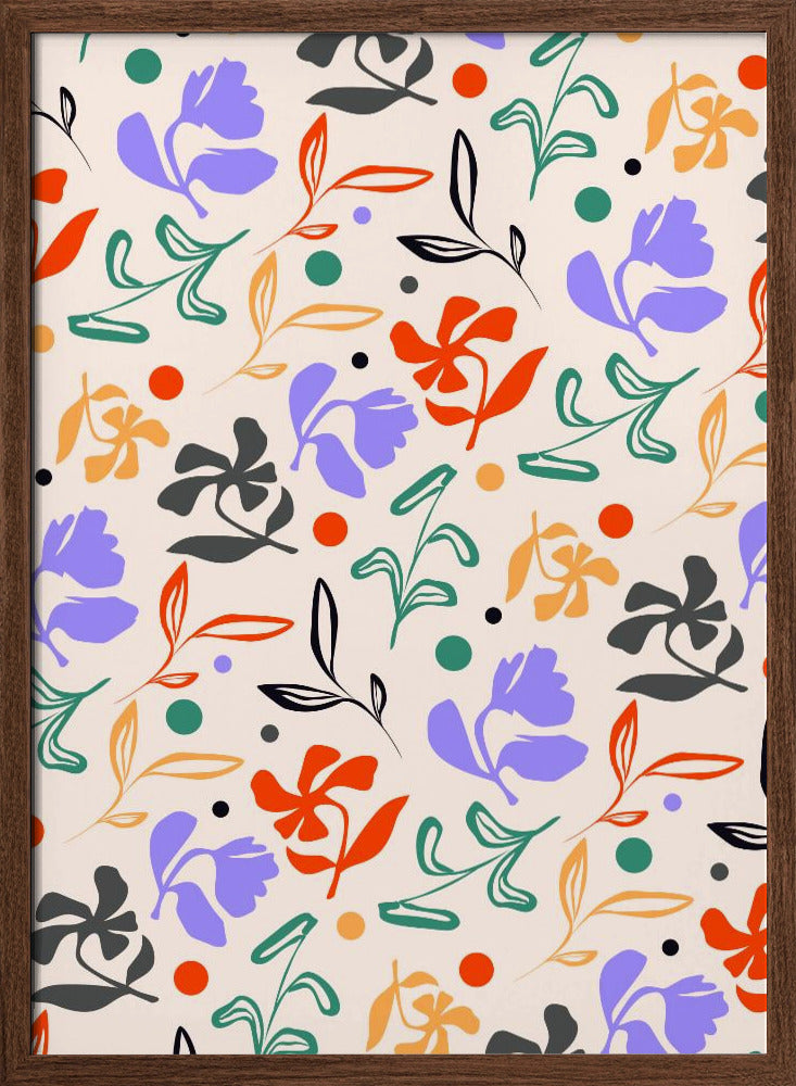 Doodle Garden - Stretched Canvas, Poster or Fine Art Print I Heart Wall Art