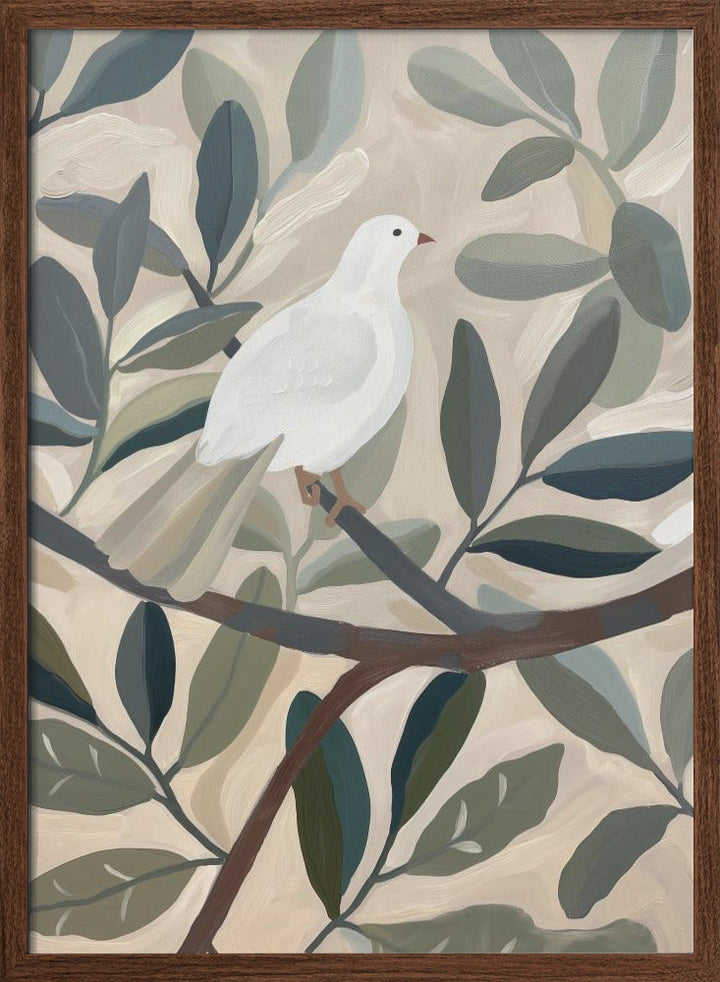 Dove In Tree - Stretched Canvas, Poster or Fine Art Print I Heart Wall Art