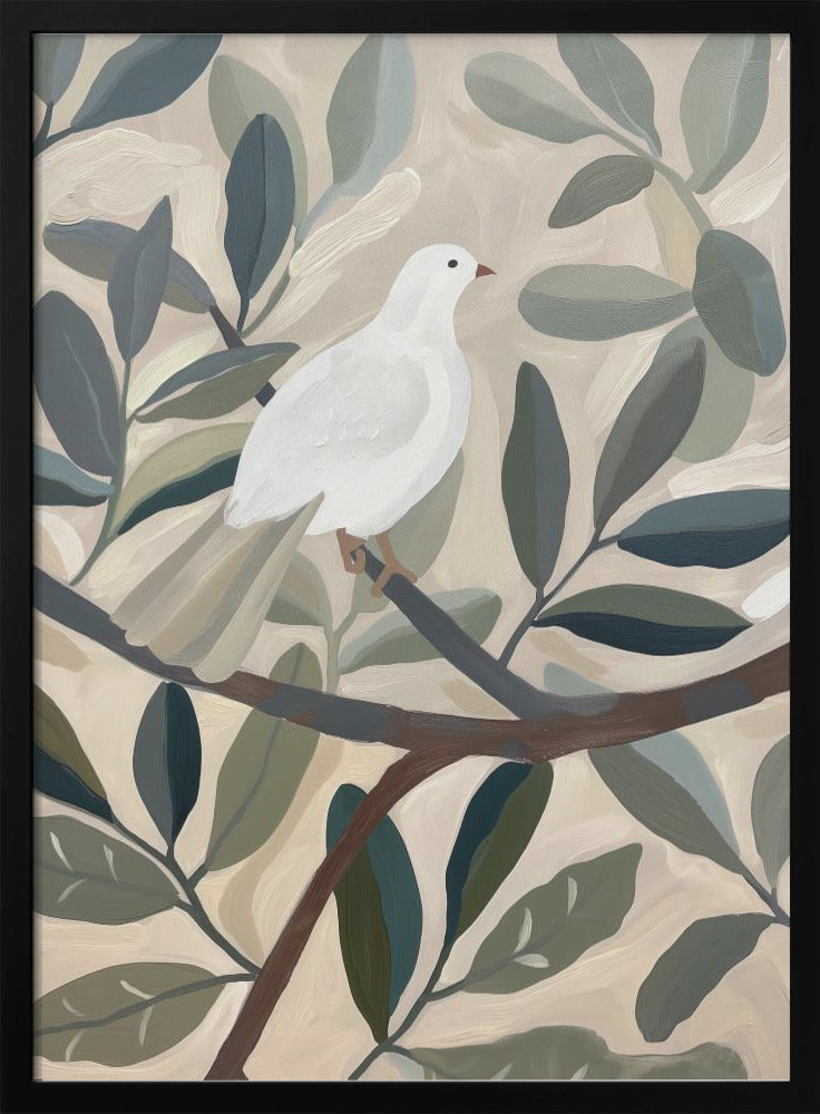 Dove In Tree - Stretched Canvas, Poster or Fine Art Print I Heart Wall Art