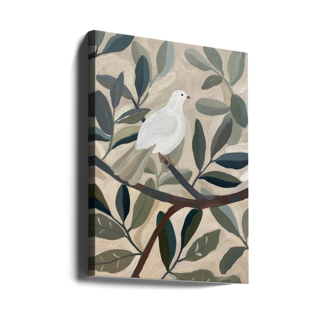 Dove In Tree - Stretched Canvas, Poster or Fine Art Print I Heart Wall Art