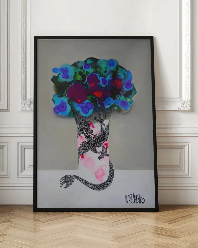 Dragon Vase - Stretched Canvas, Poster or Fine Art Print I Heart Wall Art