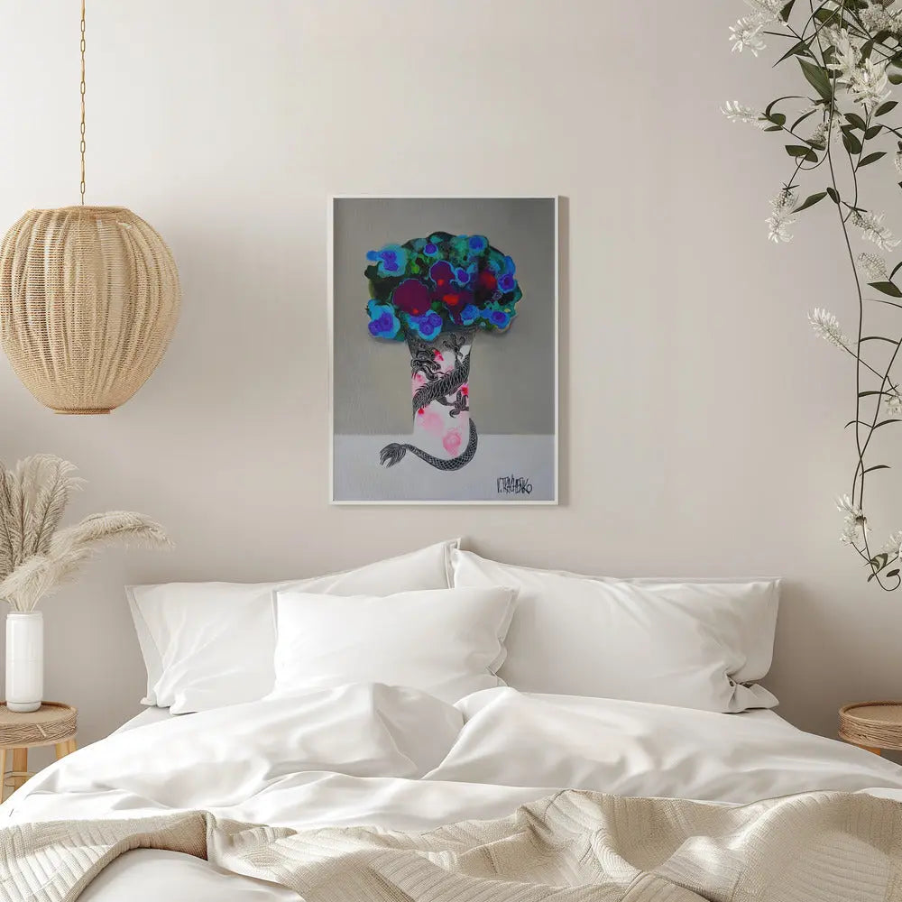 Dragon Vase - Stretched Canvas, Poster or Fine Art Print I Heart Wall Art