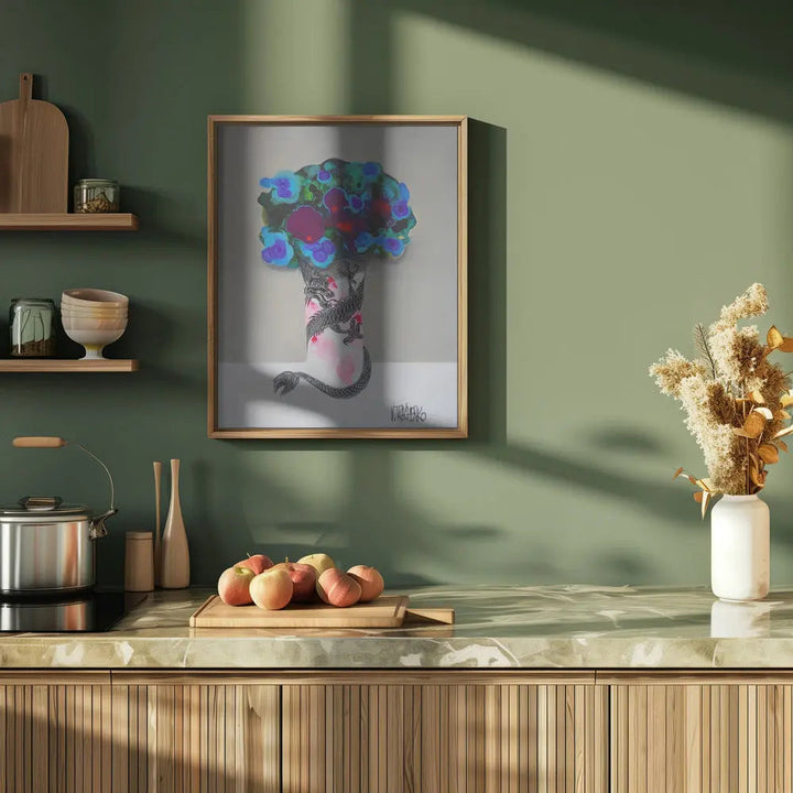 Dragon Vase - Stretched Canvas, Poster or Fine Art Print I Heart Wall Art