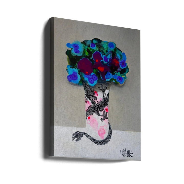 Dragon Vase - Stretched Canvas, Poster or Fine Art Print I Heart Wall Art