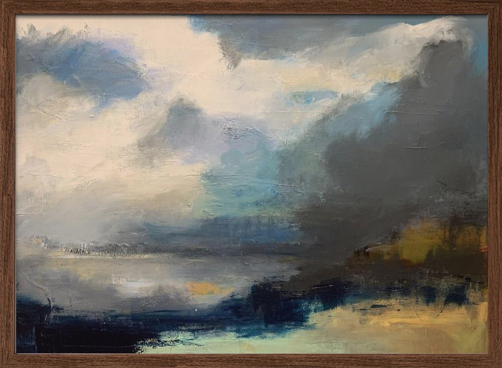 Dramatic Cloudy Sky Over a Serene Seascape - Stretched Canvas, Poster or Fine Art Print - I Heart Wall Art - Poster Print, Canvas Print or Framed Art Print