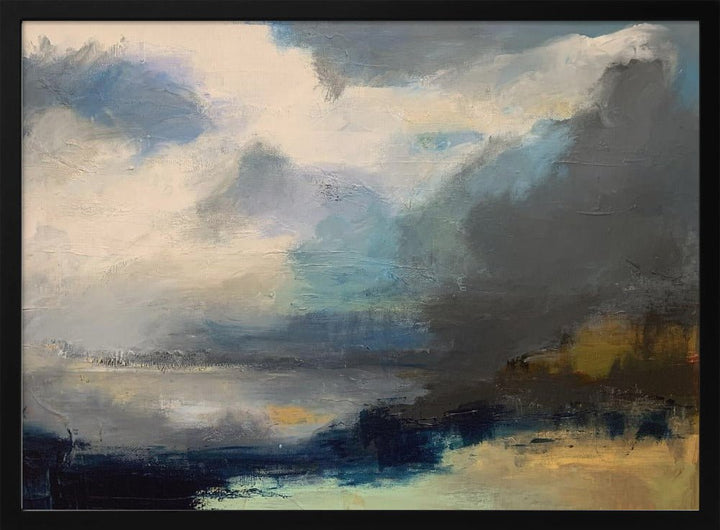 Dramatic Cloudy Sky Over a Serene Seascape - Stretched Canvas, Poster or Fine Art Print - I Heart Wall Art - Poster Print, Canvas Print or Framed Art Print