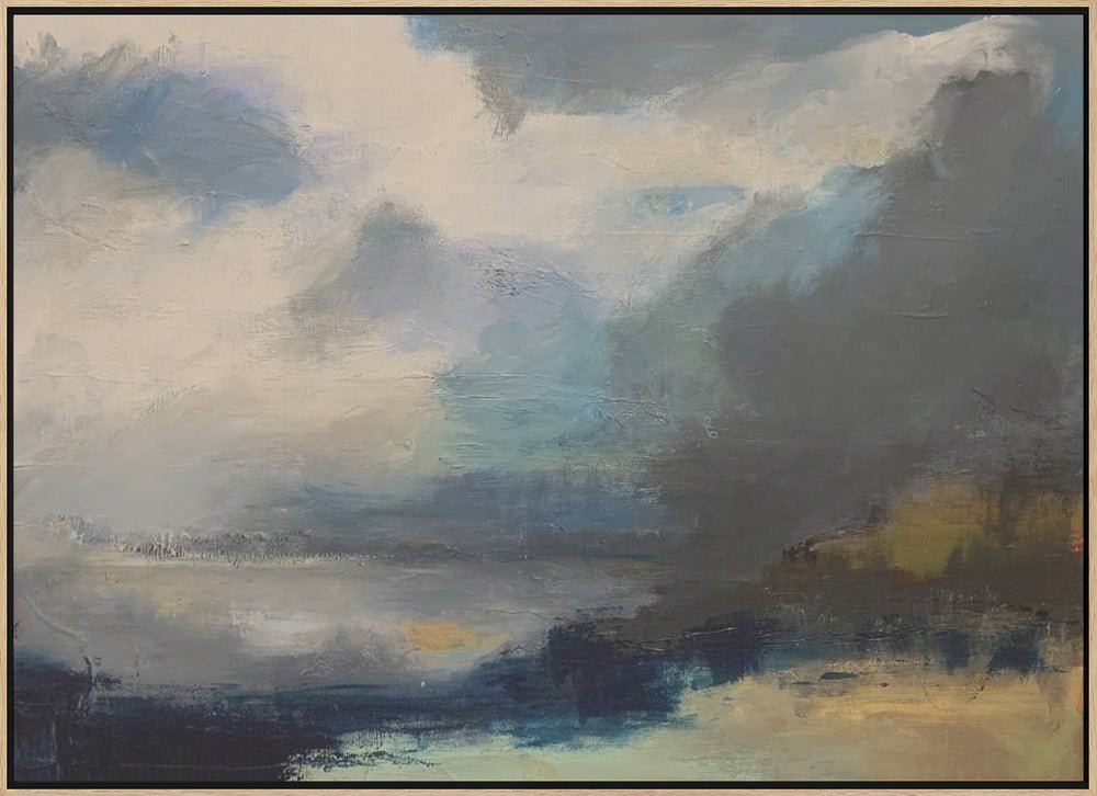Dramatic Cloudy Sky Over a Serene Seascape - Stretched Canvas, Poster or Fine Art Print - I Heart Wall Art - Poster Print, Canvas Print or Framed Art Print