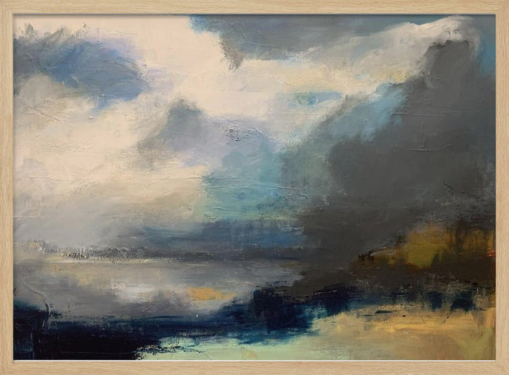 Dramatic Cloudy Sky Over a Serene Seascape - Stretched Canvas, Poster or Fine Art Print - I Heart Wall Art - Poster Print, Canvas Print or Framed Art Print