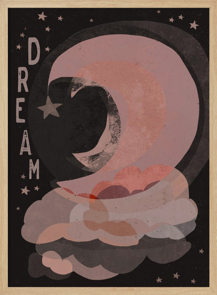 Dream (Dark Version) - Stretched Canvas, Poster or Fine Art Print I Heart Wall Art
