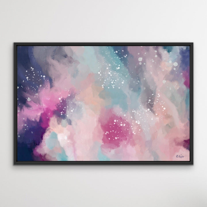 Dreamtime - Colourful Abstract Pink Blue Artwork Canvas Print - I Heart Wall Art