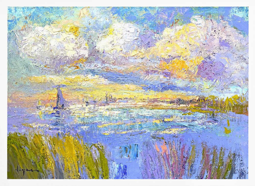 Dreamy Coastal Skies - Stretched Canvas, Poster or Fine Art Print - I Heart Wall Art - Poster Print, Canvas Print or Framed Art Print