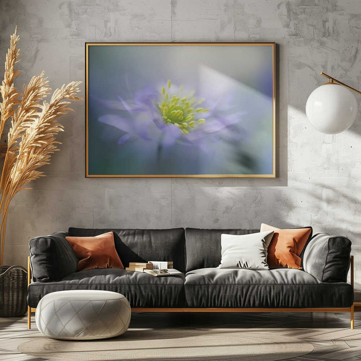 Dreamy Lavender Bloom - Floral Photographic Stretched Canvas Poster or Fine Art Print